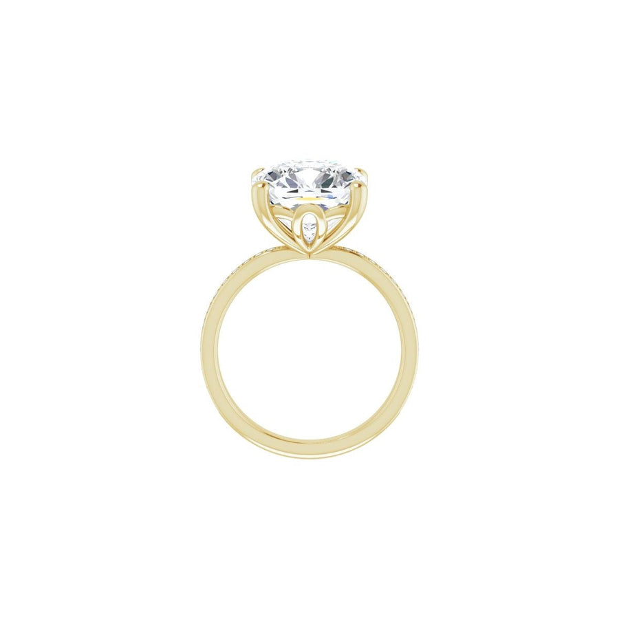 Semi-Set 1/3 CTW Cushion Engagement Ring (11 X 11 Mm) - gallery - Series 124170