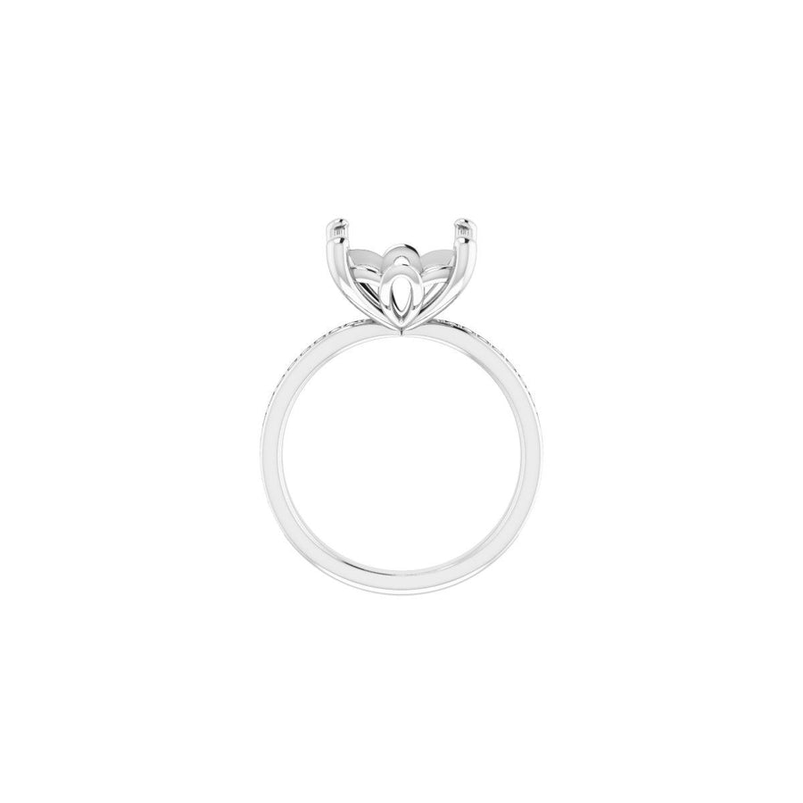 Semi-Set 1/3 CTW Cushion Engagement Ring (11 X 11 Mm) - gallery - Series 124170