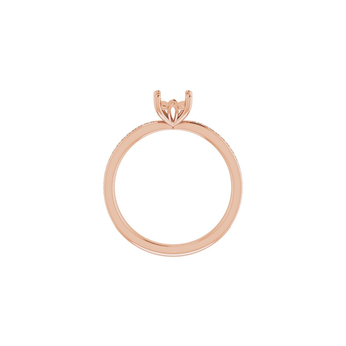Semi-Set 1/6 CTW Asscher Engagement Ring (5 X 5 Mm) - gallery - Series 124170
