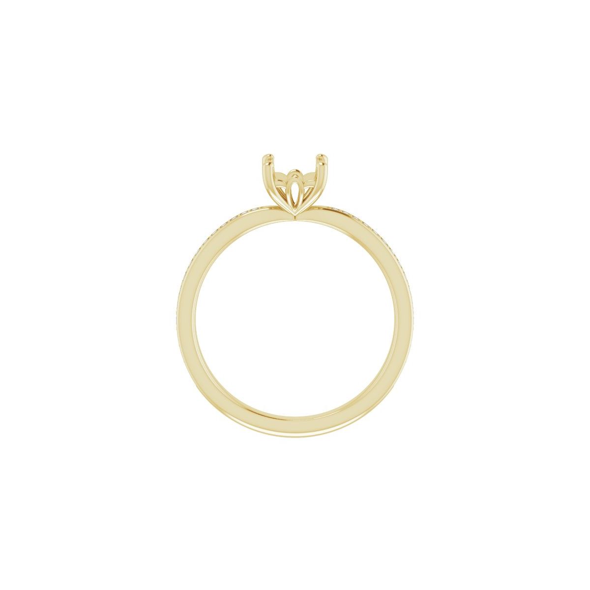 Semi-Set 1/6 CTW Asscher Engagement Ring (5 X 5 Mm) - gallery - Series 124170