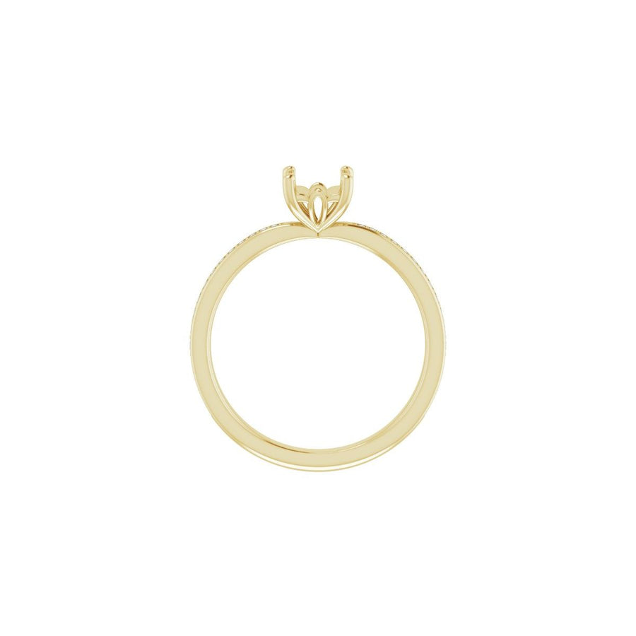 Semi-Set 1/6 CTW Asscher Engagement Ring (5 X 5 Mm) - gallery - Series 124170