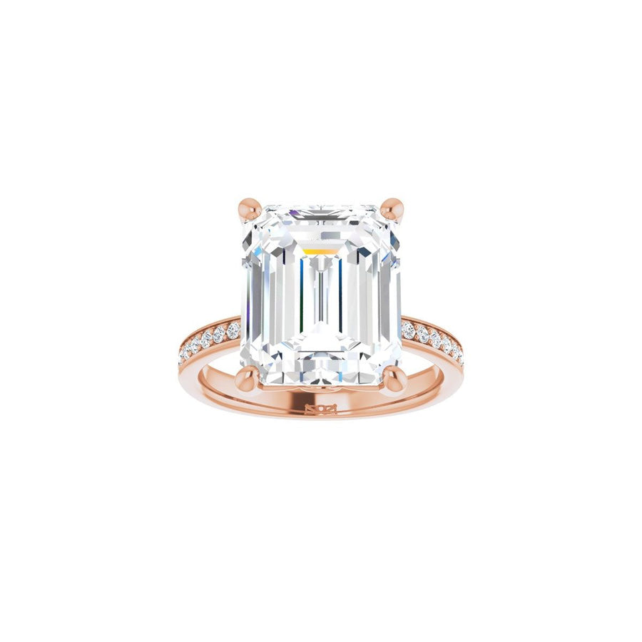 Semi-Set 1/3 CTW Emerald Engagement Ring (12 X 10 Mm) - gallery - Series 124170