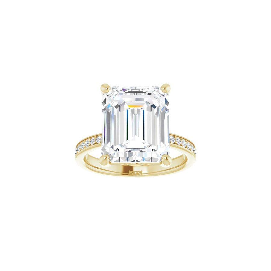 Semi-Set 1/3 CTW Emerald Engagement Ring (12 X 10 Mm) - gallery - Series 124170