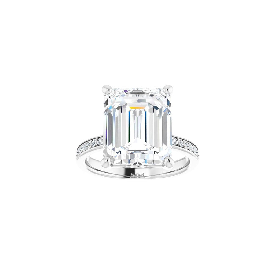 Semi-Set 1/3 CTW Emerald Engagement Ring (12 X 10 Mm) - gallery - Series 124170