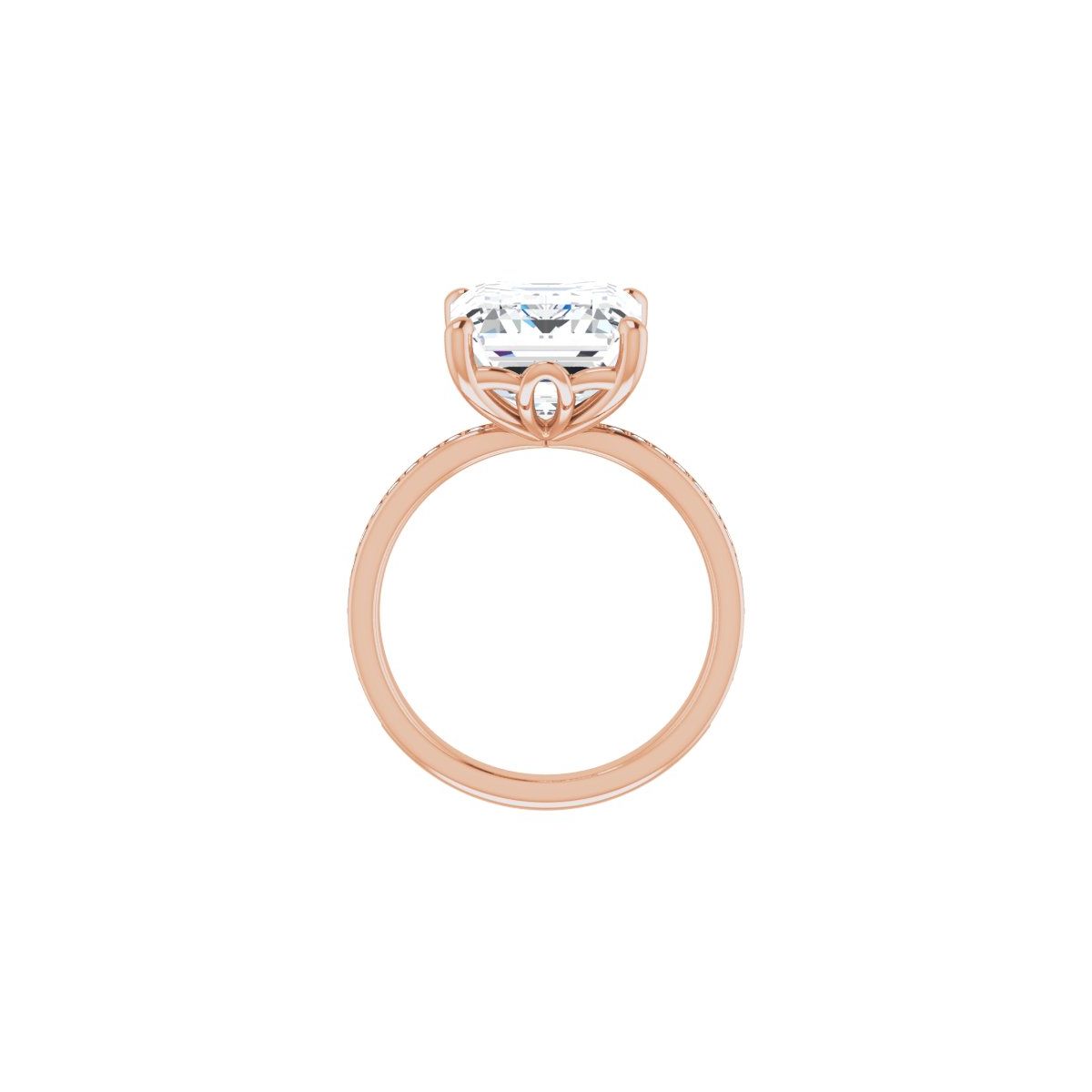Semi-Set 1/3 CTW Emerald Engagement Ring (12 X 10 Mm) - gallery - Series 124170