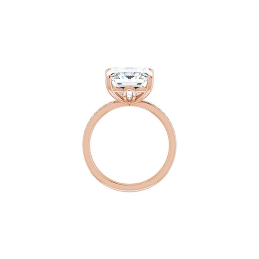 Semi-Set 1/3 CTW Emerald Engagement Ring (12 X 10 Mm) - gallery - Series 124170
