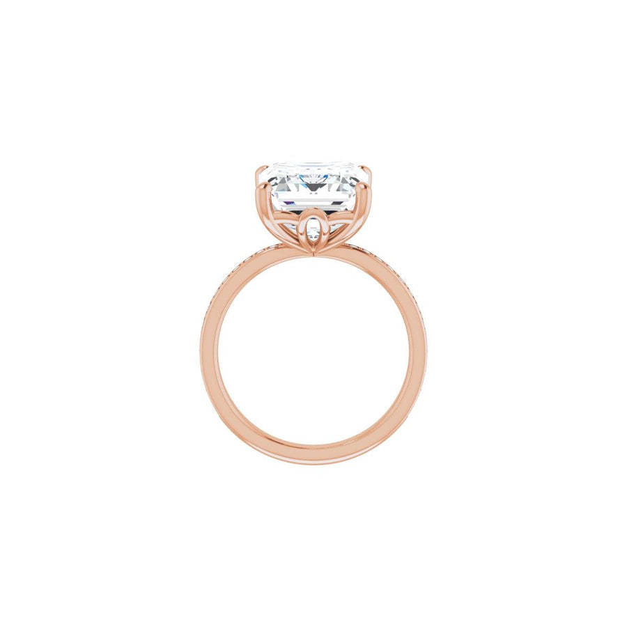 Semi-Set 1/3 CTW Emerald Engagement Ring (12 X 10 Mm) - gallery - Series 124170