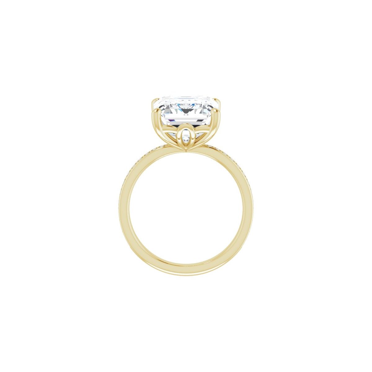 Semi-Set 1/3 CTW Emerald Engagement Ring (12 X 10 Mm) - gallery - Series 124170