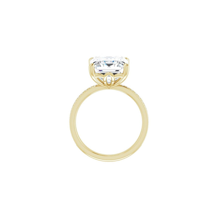 Semi-Set 1/3 CTW Emerald Engagement Ring (12 X 10 Mm) - gallery - Series 124170