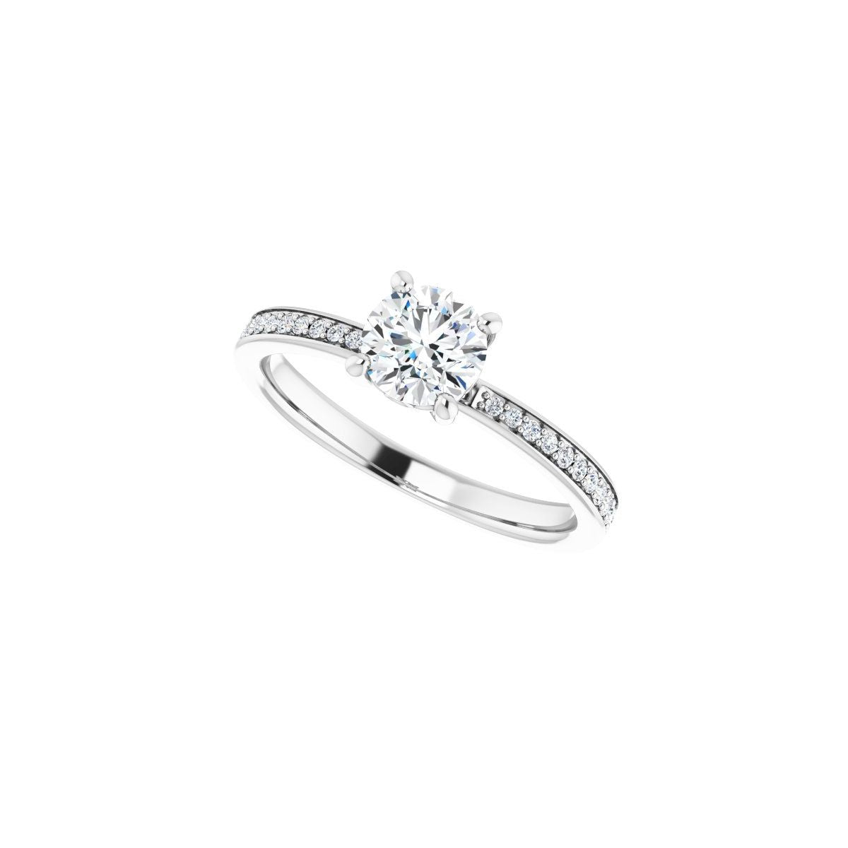 Semi-Set 1/5 CTW Round Engagement Ring (5.5 Mm) - gallery - Series 124170