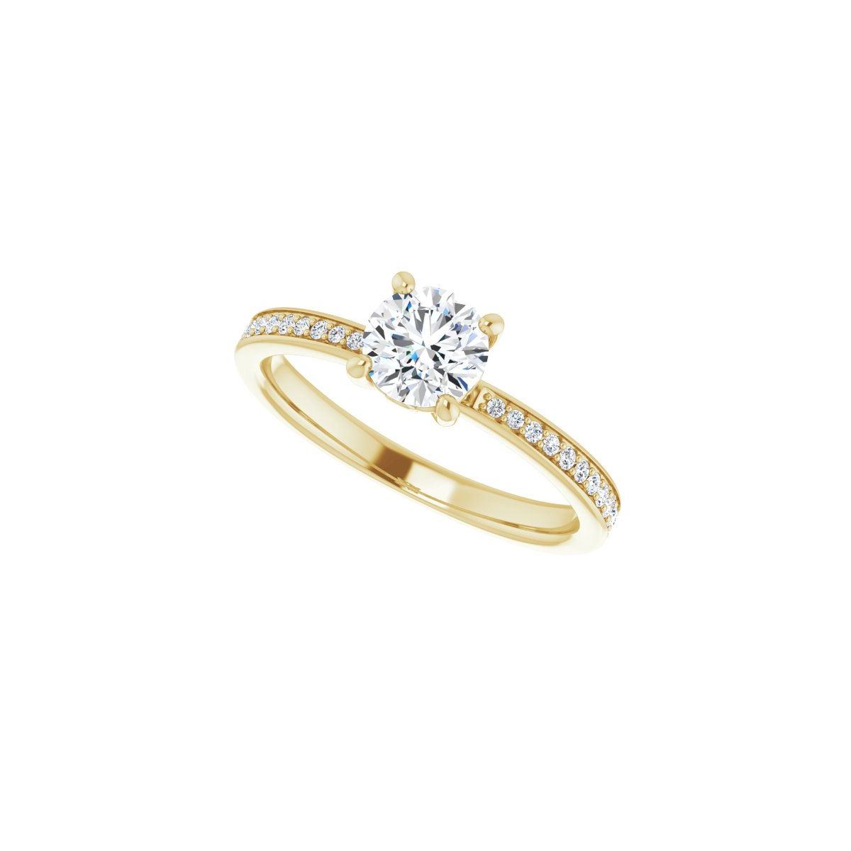 Semi-Set 1/5 CTW Round Engagement Ring (5.5 Mm) - gallery - Series 124170