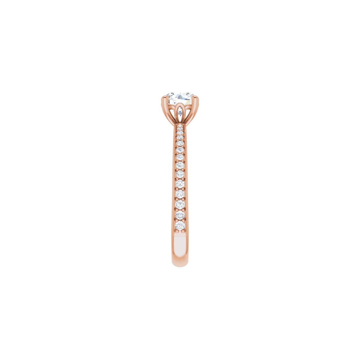Semi-Set 1/5 CTW Round Engagement Ring (5.5 Mm) - gallery - Series 124170