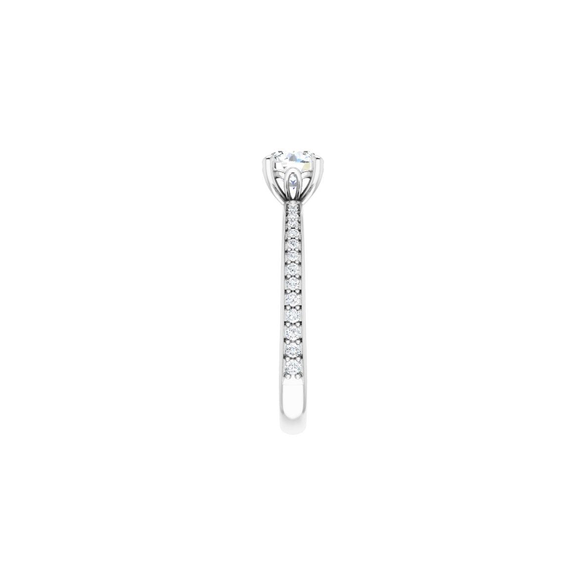 Semi-Set 1/5 CTW Round Engagement Ring (5.5 Mm) - gallery - Series 124170