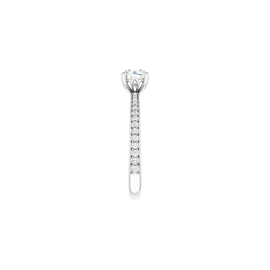 Semi-Set 1/5 CTW Round Engagement Ring (5.5 Mm) - gallery - Series 124170