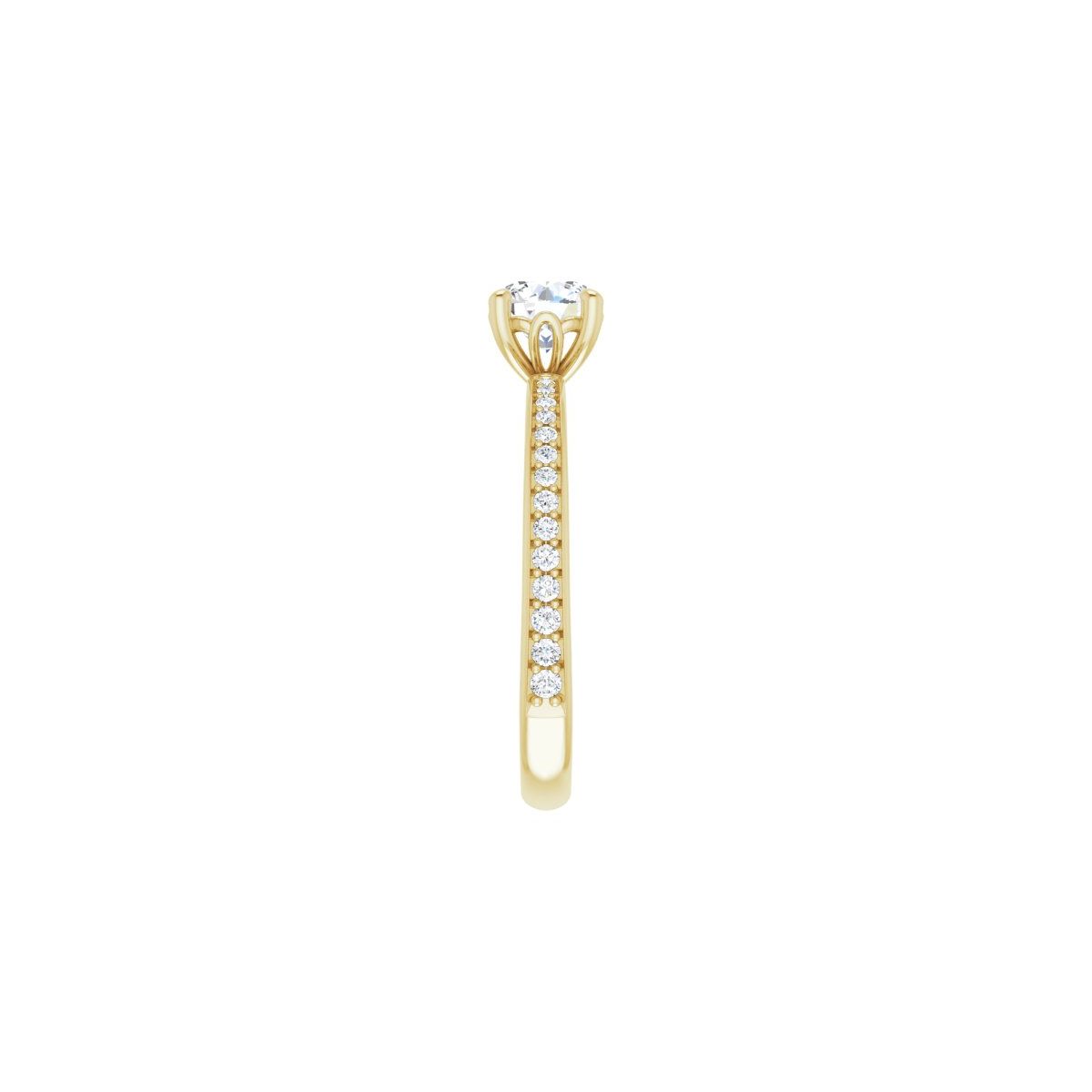 Semi-Set 1/5 CTW Round Engagement Ring (5.5 Mm) - gallery - Series 124170