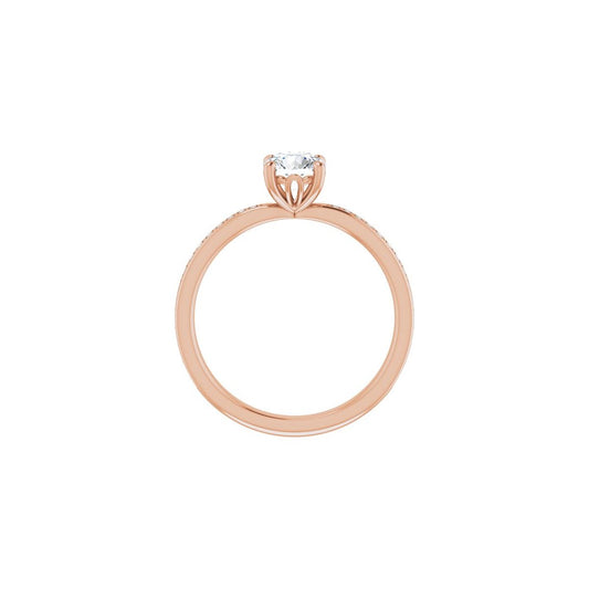 Semi-Set 1/5 CTW Round Engagement Ring (5.5 Mm) - gallery - Series 124170