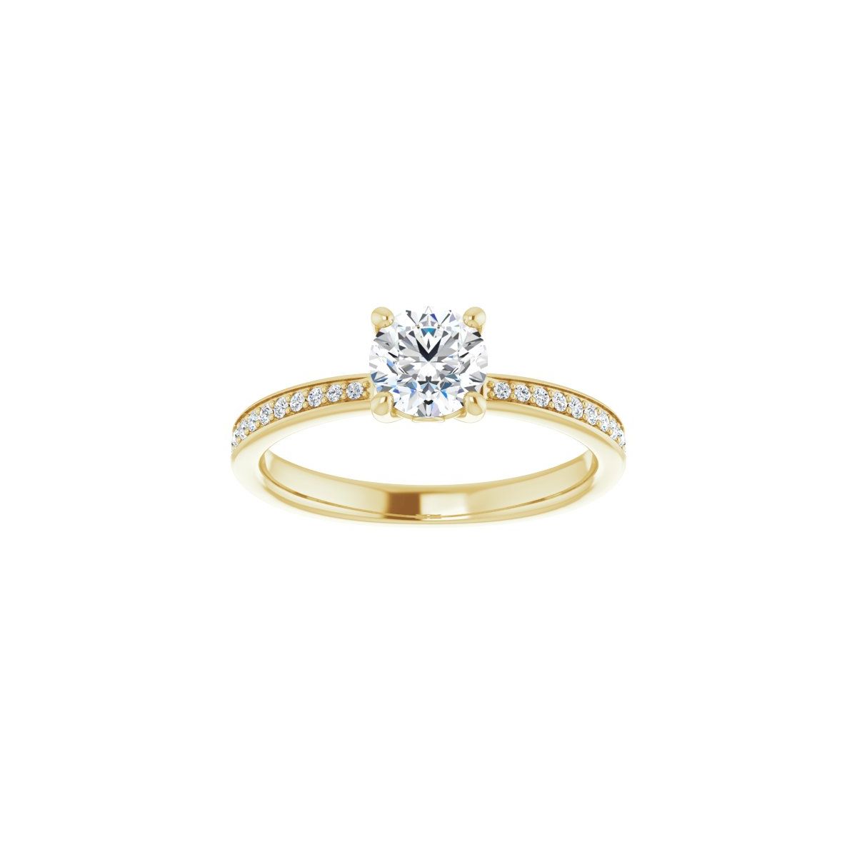 Semi-Set 1/5 CTW Round Engagement Ring (5.5 Mm) - gallery - Series 124170
