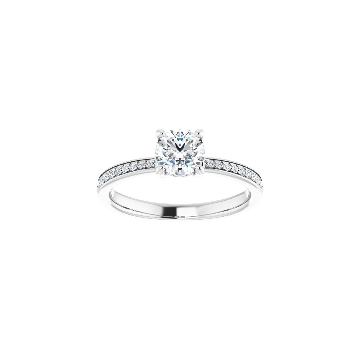 Semi-Set 1/5 CTW Round Engagement Ring (5.5 Mm) - gallery - Series 124170