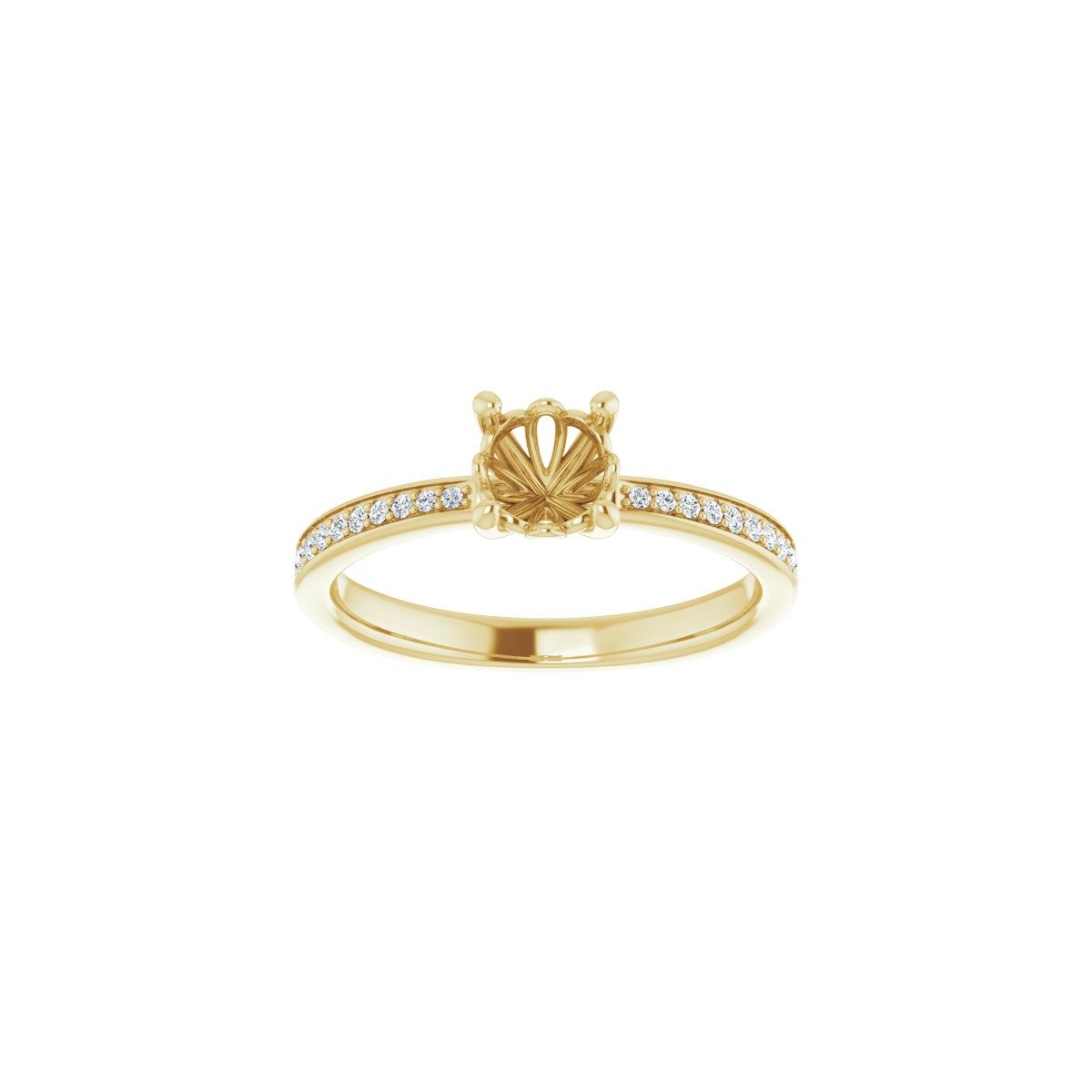 Semi-Set 1/5 CTW Round Engagement Ring (5.5 Mm) - gallery - Series 124170
