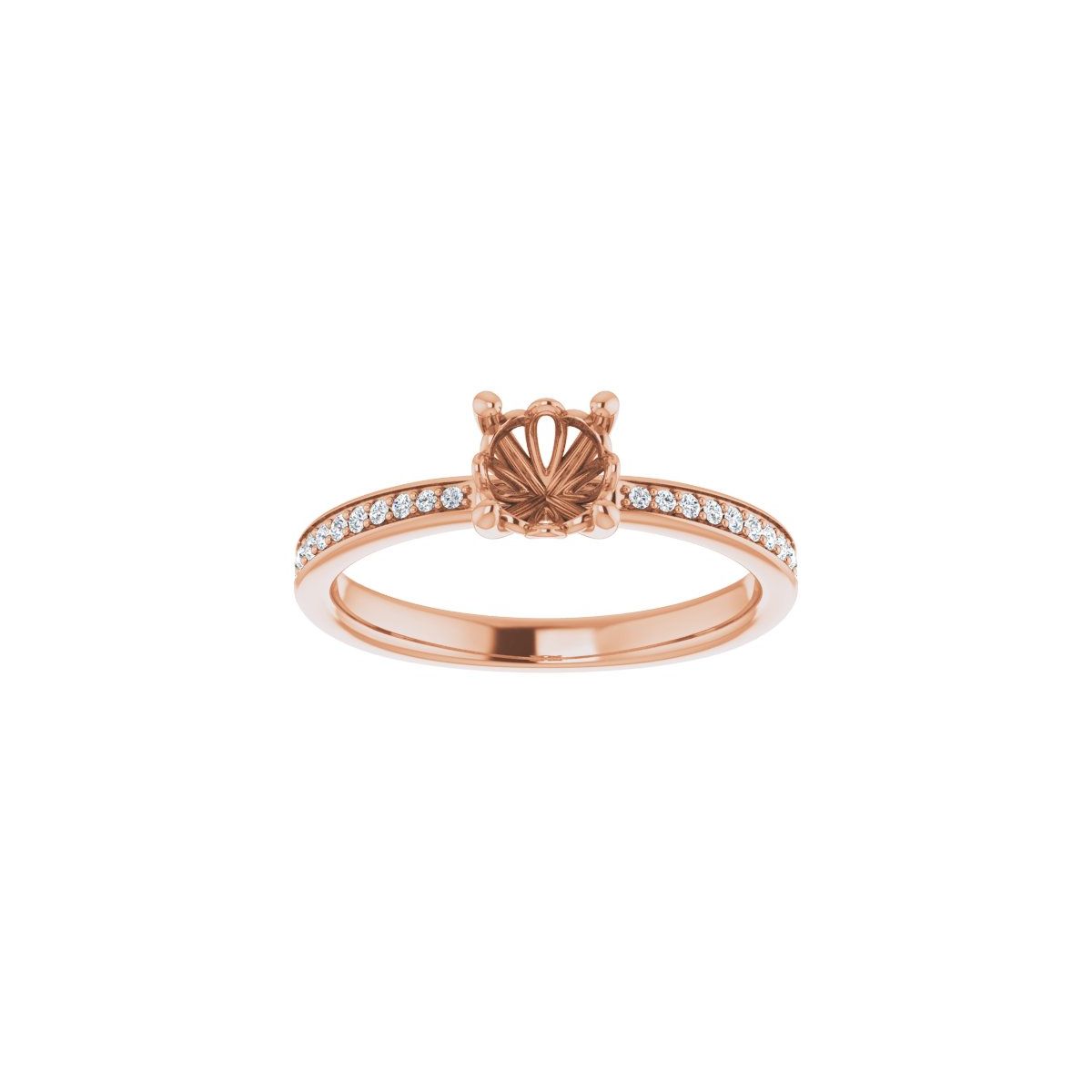 Semi-Set 1/5 CTW Round Engagement Ring (5.5 Mm) - gallery - Series 124170
