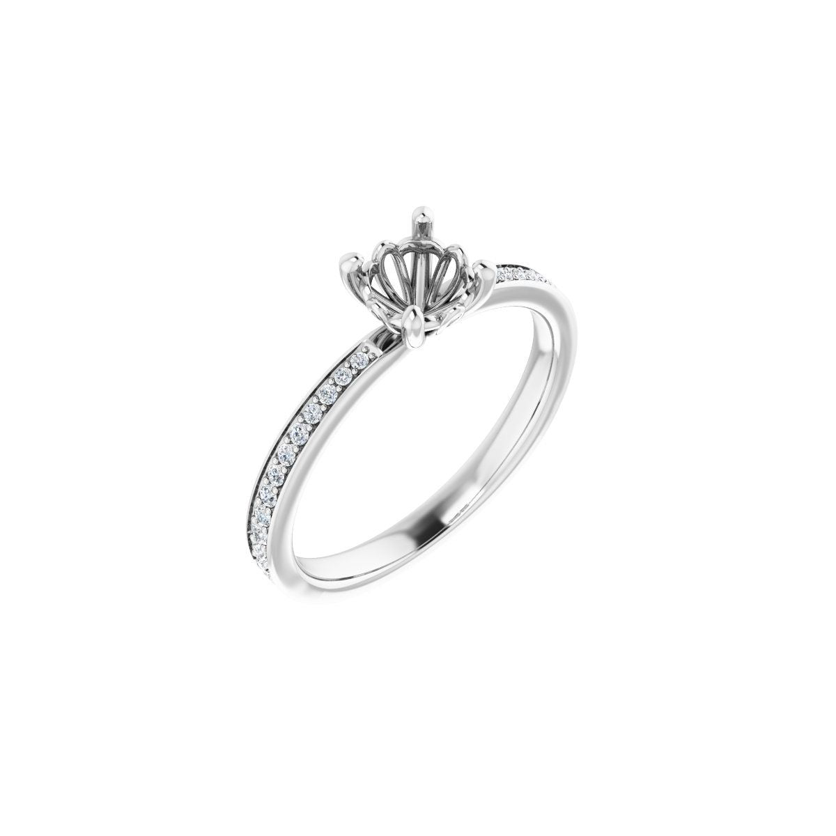 Semi-Set 1/5 CTW Round Engagement Ring (5.5 Mm) - gallery - Series 124170