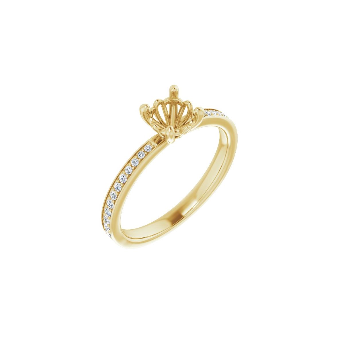 Semi-Set 1/5 CTW Round Engagement Ring (5.5 Mm) - gallery - Series 124170