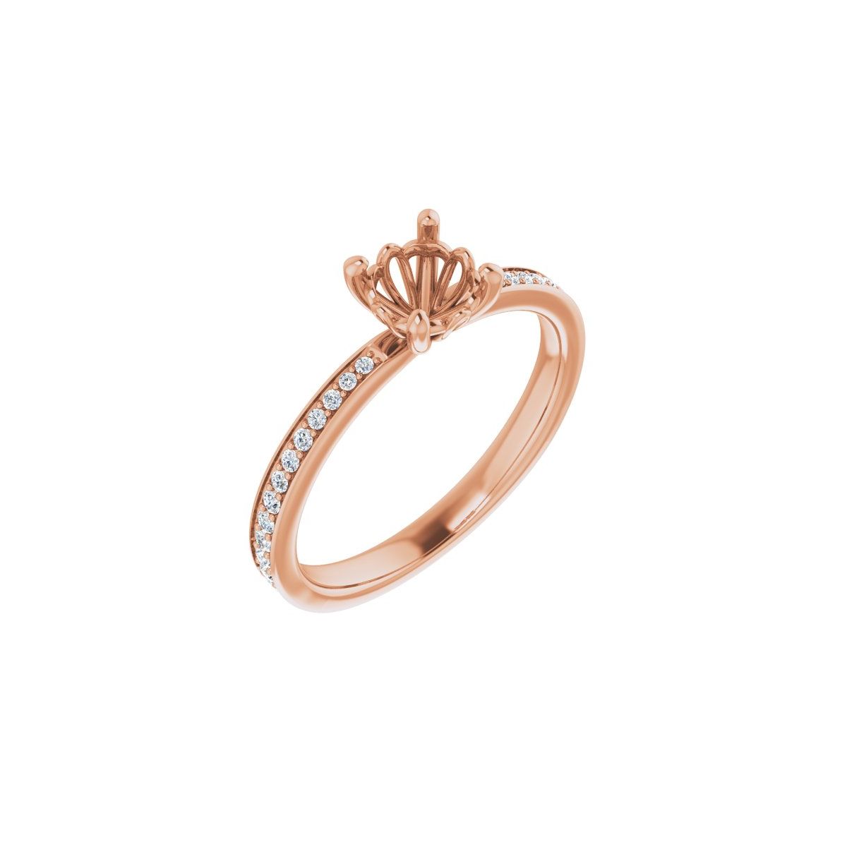 Semi-Set 1/5 CTW Round Engagement Ring (5.5 Mm) - gallery - Series 124170