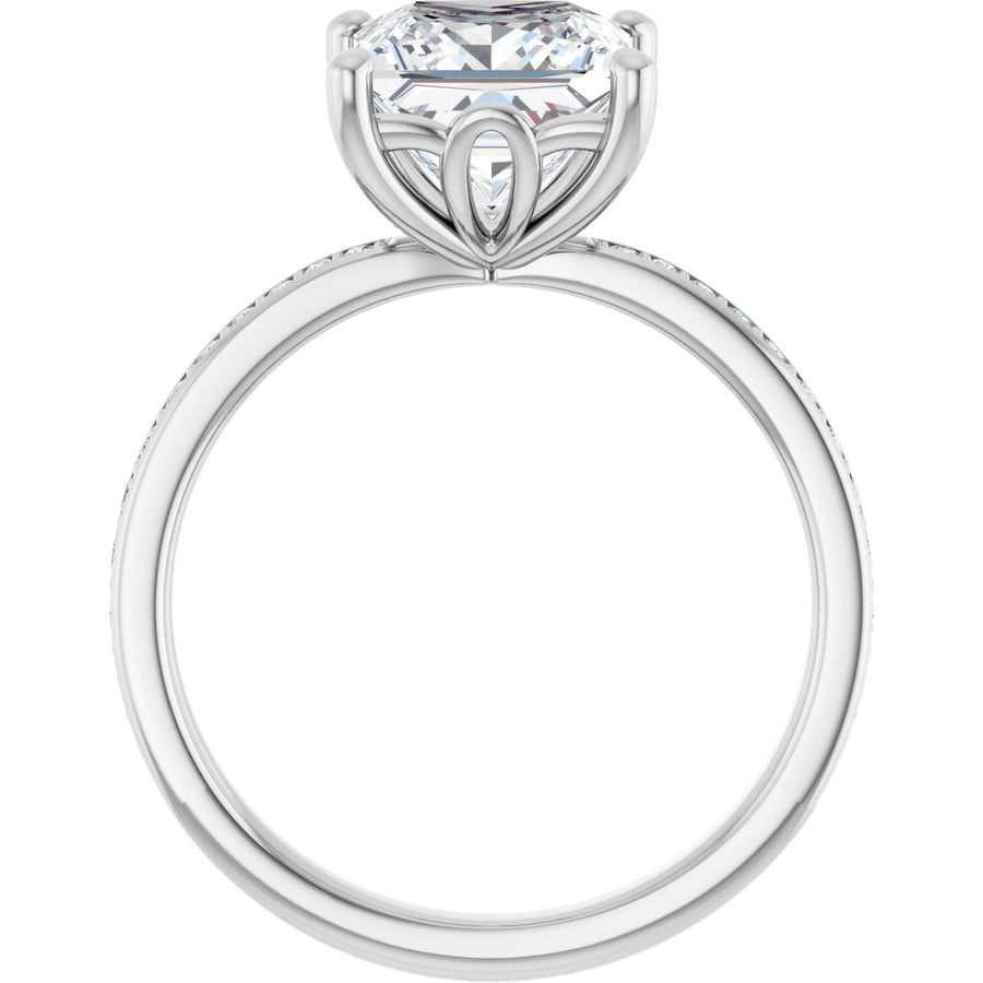 Semi-Set 1/4 CTW Square Engagement Ring (7.5 X 7.5 Mm) - gallery - Series 124170