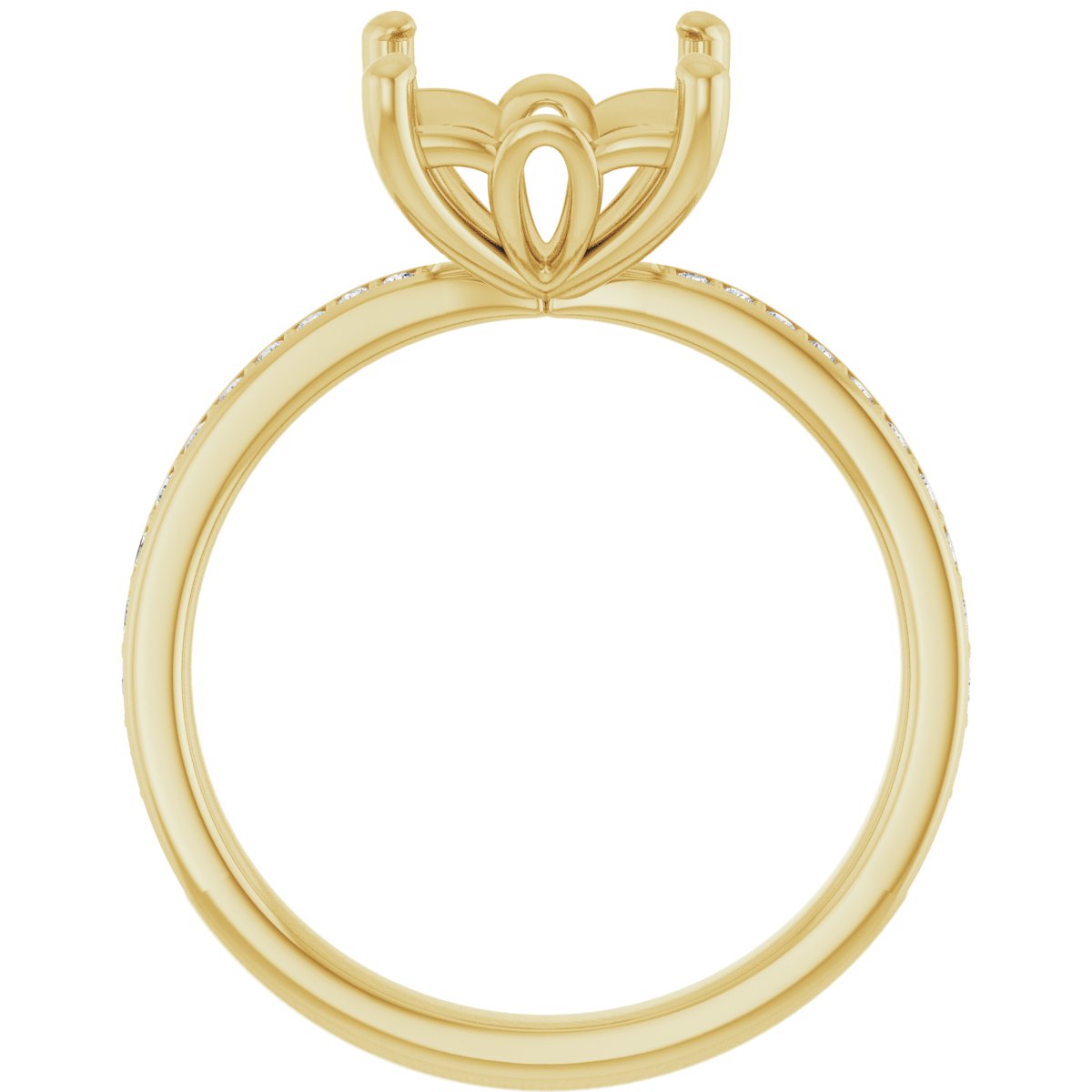 Semi-Set 1/4 CTW Square Engagement Ring (7.5 X 7.5 Mm) - gallery - Series 124170