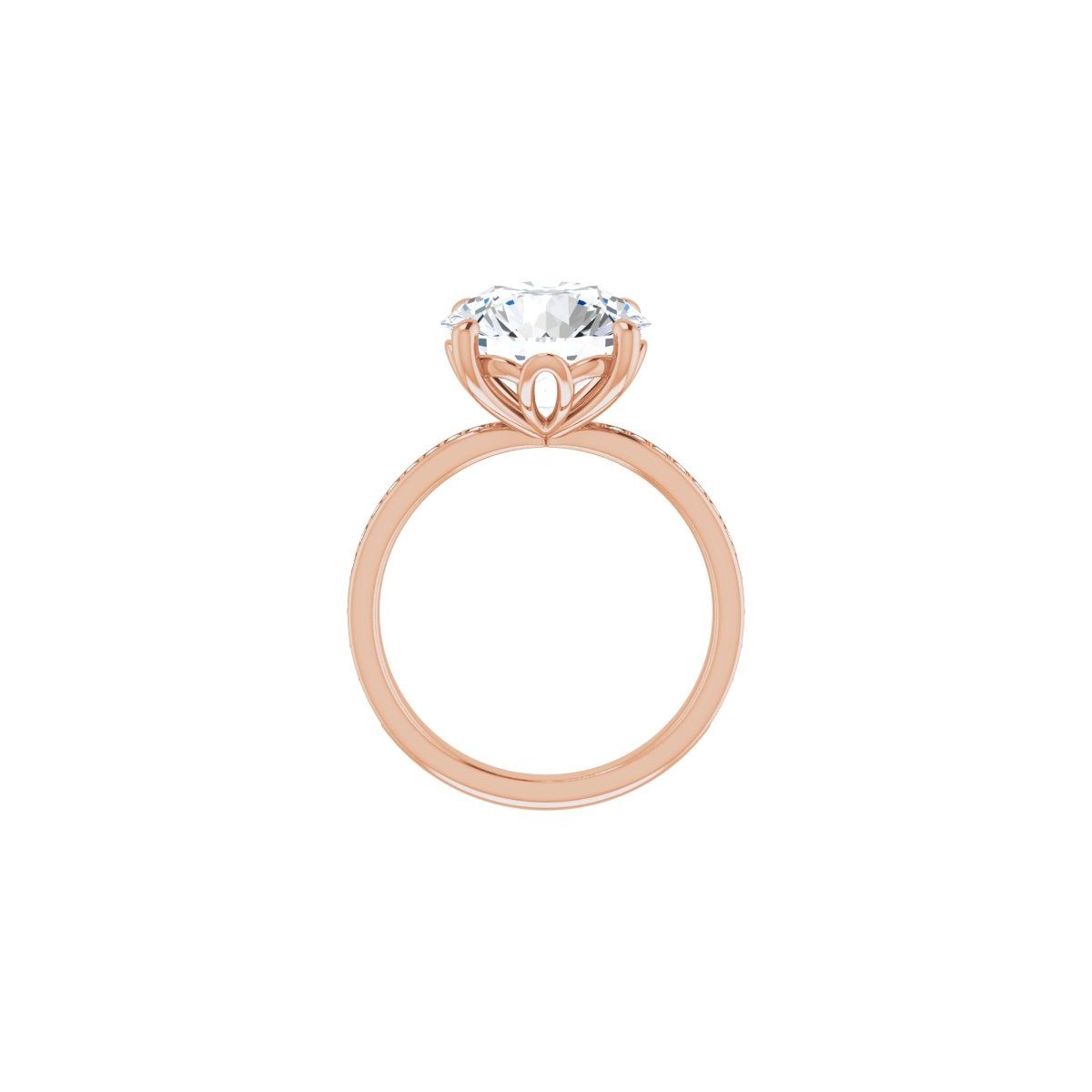 Semi-Set 1/3 CTW Round Engagement Ring (11 Mm) - gallery - Series 124170