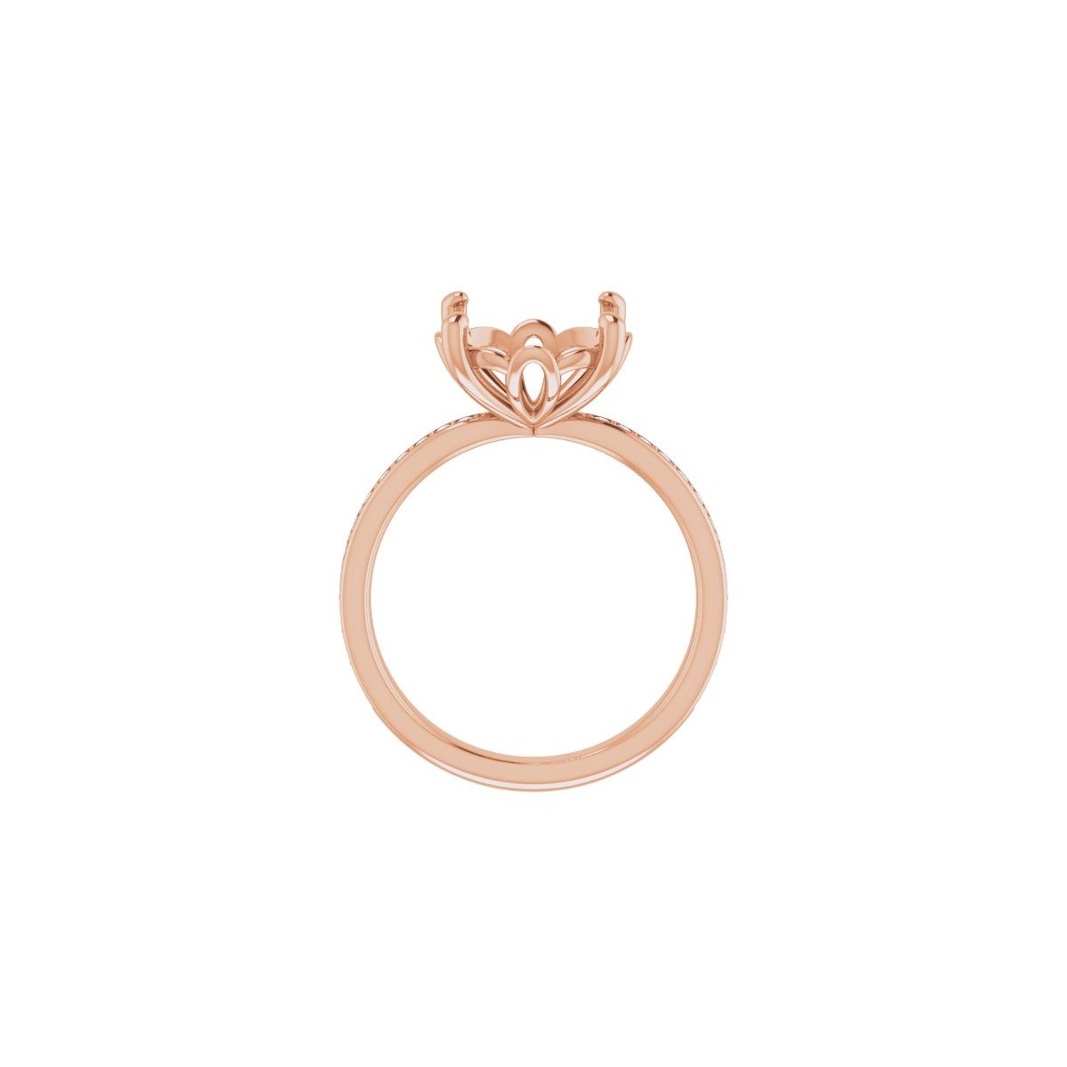Semi-Set 1/3 CTW Round Engagement Ring (11 Mm) - gallery - Series 124170