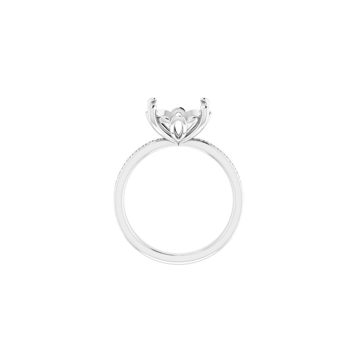 Semi-Set 1/3 CTW Round Engagement Ring (11 Mm) - gallery - Series 124170