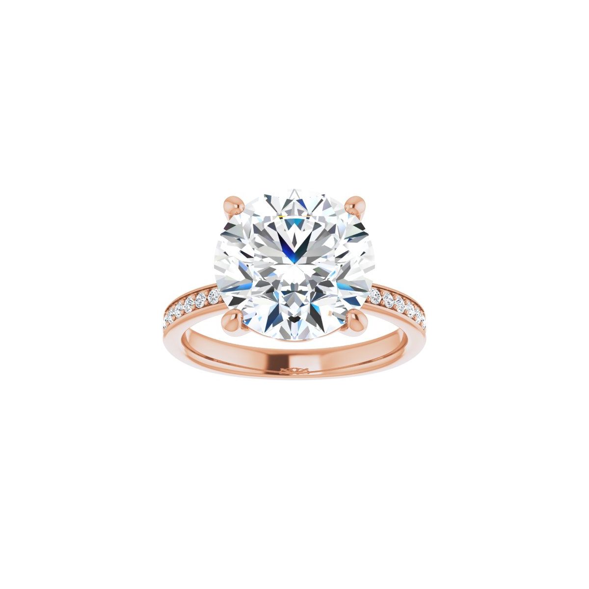 Semi-Set 1/3 CTW Round Engagement Ring (11 Mm) - gallery - Series 124170