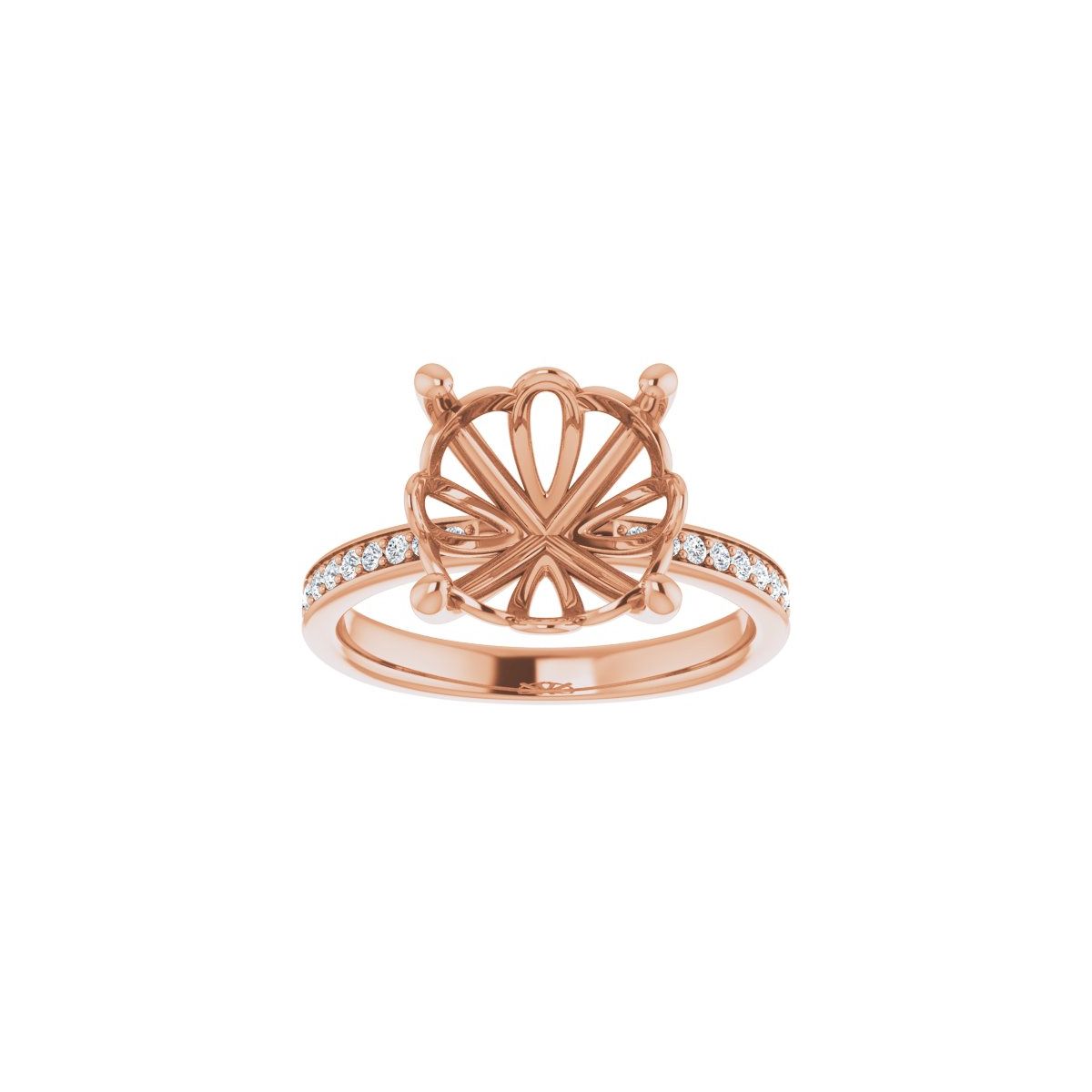 Semi-Set 1/3 CTW Round Engagement Ring (11 Mm) - gallery - Series 124170