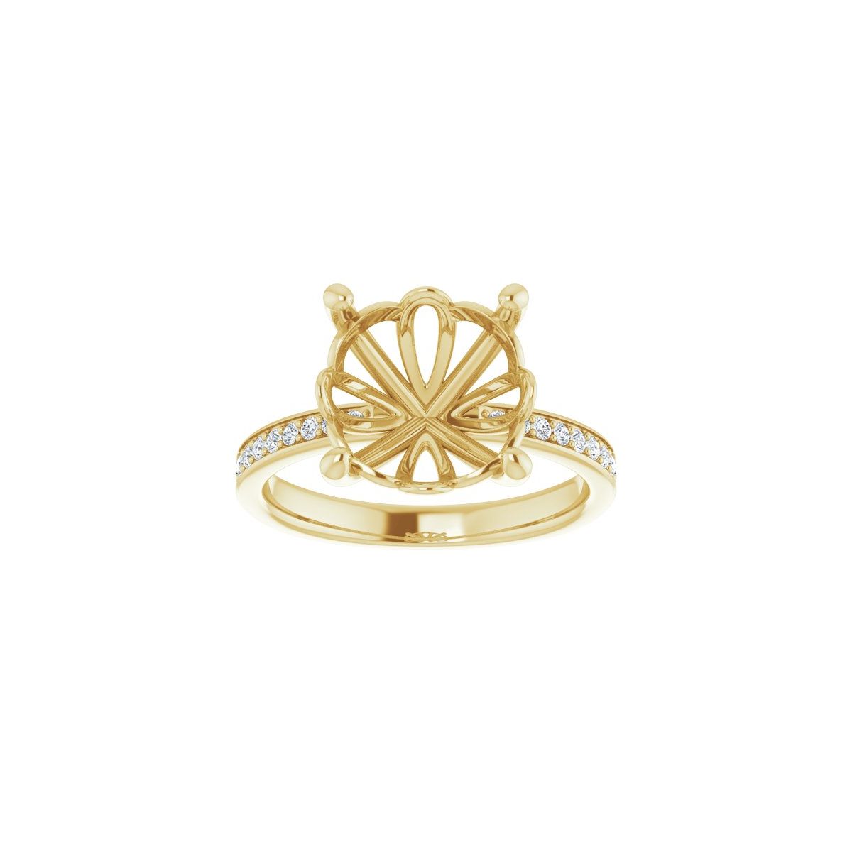 Semi-Set 1/3 CTW Round Engagement Ring (11 Mm) - gallery - Series 124170