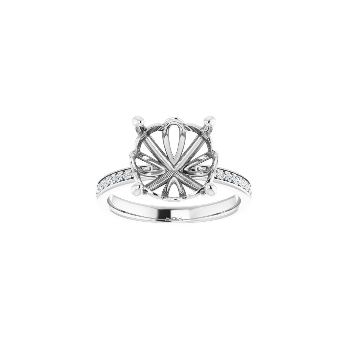 Semi-Set 1/3 CTW Round Engagement Ring (11 Mm) - gallery - Series 124170