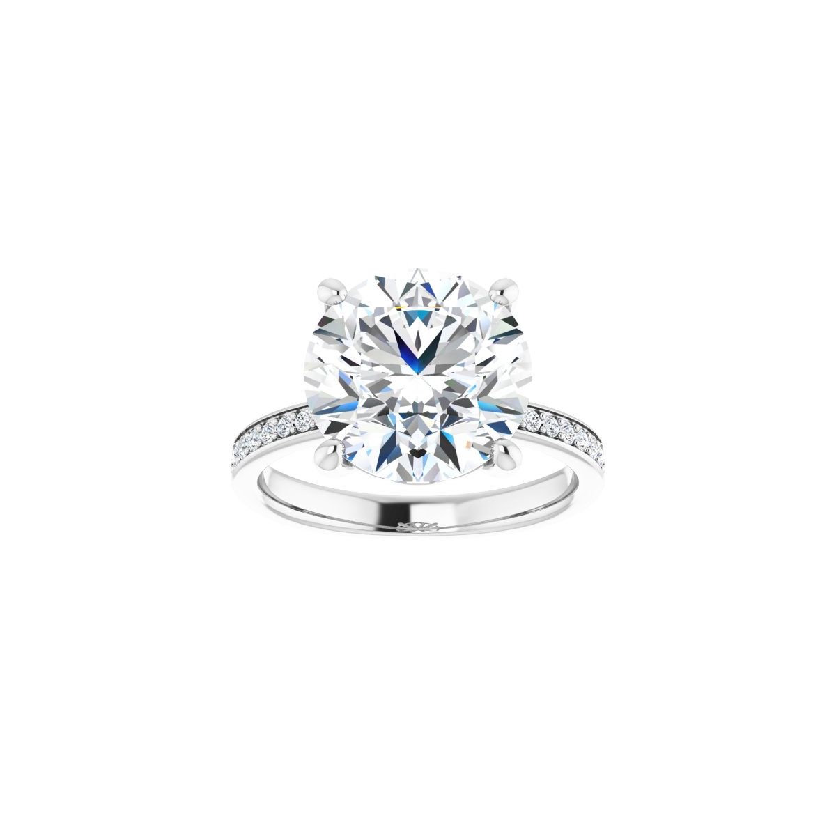 Semi-Set 1/3 CTW Round Engagement Ring (11 Mm) - gallery - Series 124170