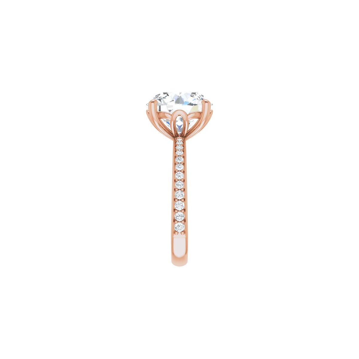 Semi-Set 1/3 CTW Round Engagement Ring (11 Mm) - gallery - Series 124170