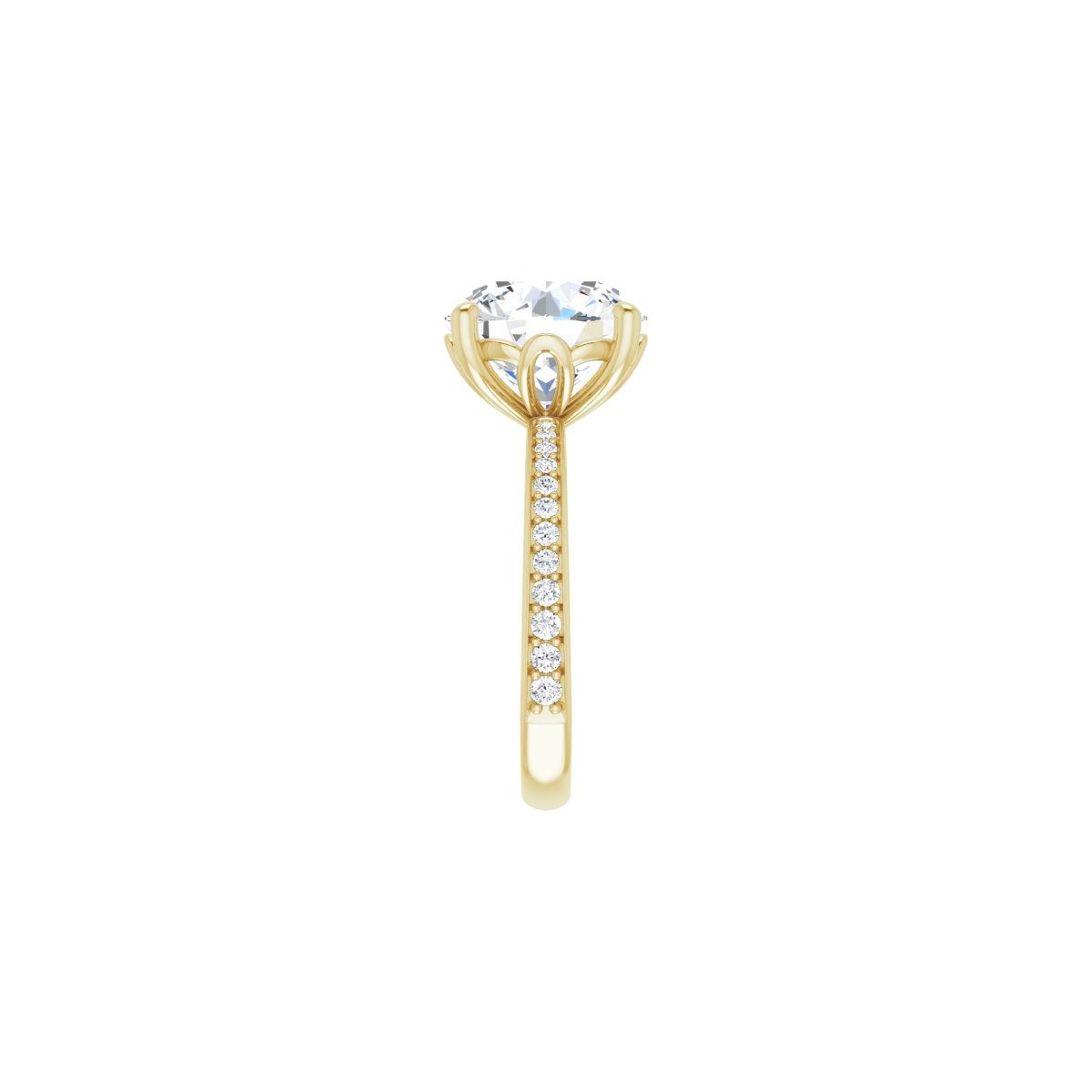 Semi-Set 1/3 CTW Round Engagement Ring (11 Mm) - gallery - Series 124170