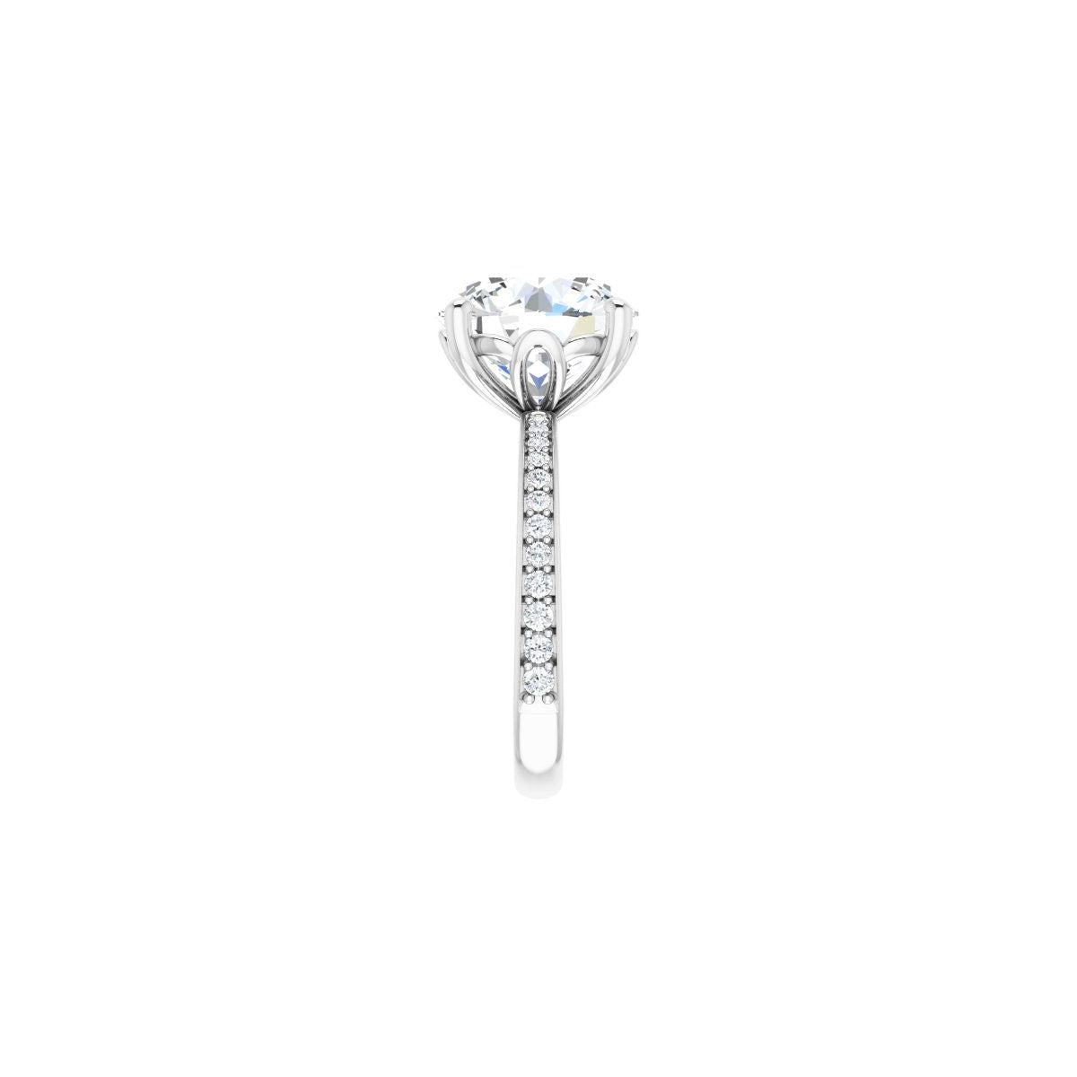 Semi-Set 1/3 CTW Round Engagement Ring (11 Mm) - gallery - Series 124170