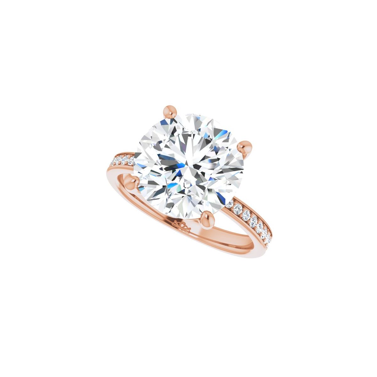 Semi-Set 1/3 CTW Round Engagement Ring (11 Mm) - gallery - Series 124170