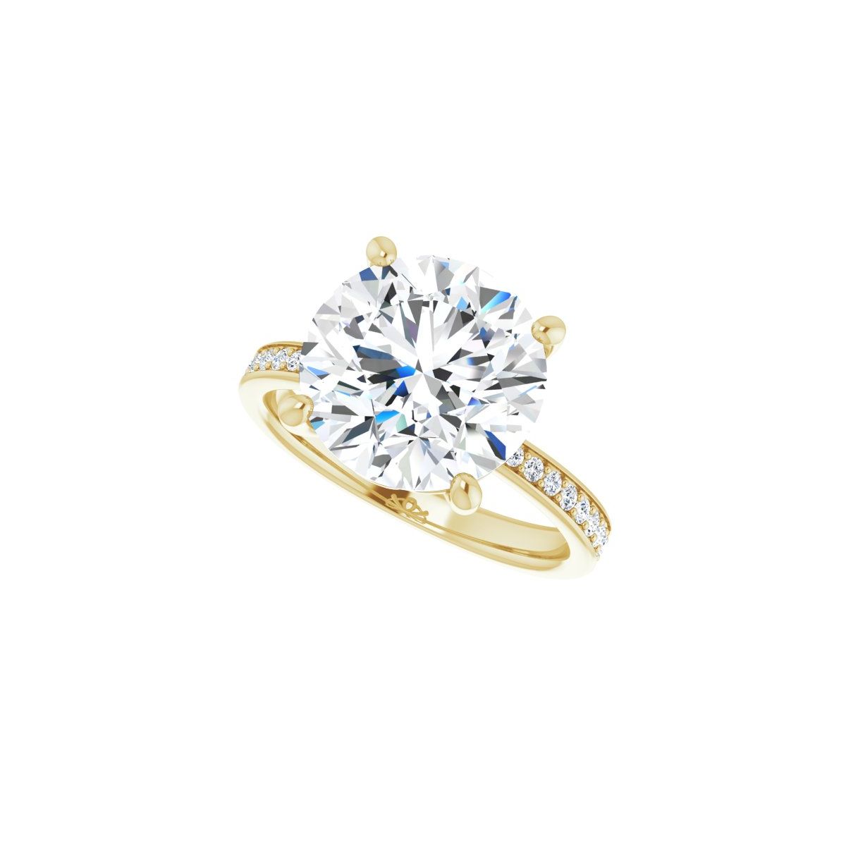 Semi-Set 1/3 CTW Round Engagement Ring (11 Mm) - gallery - Series 124170