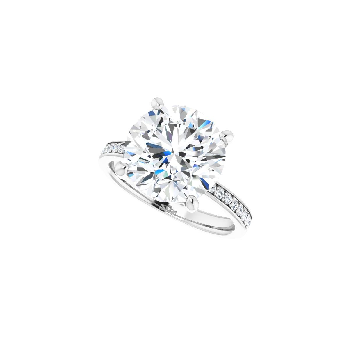 Semi-Set 1/3 CTW Round Engagement Ring (11 Mm) - gallery - Series 124170