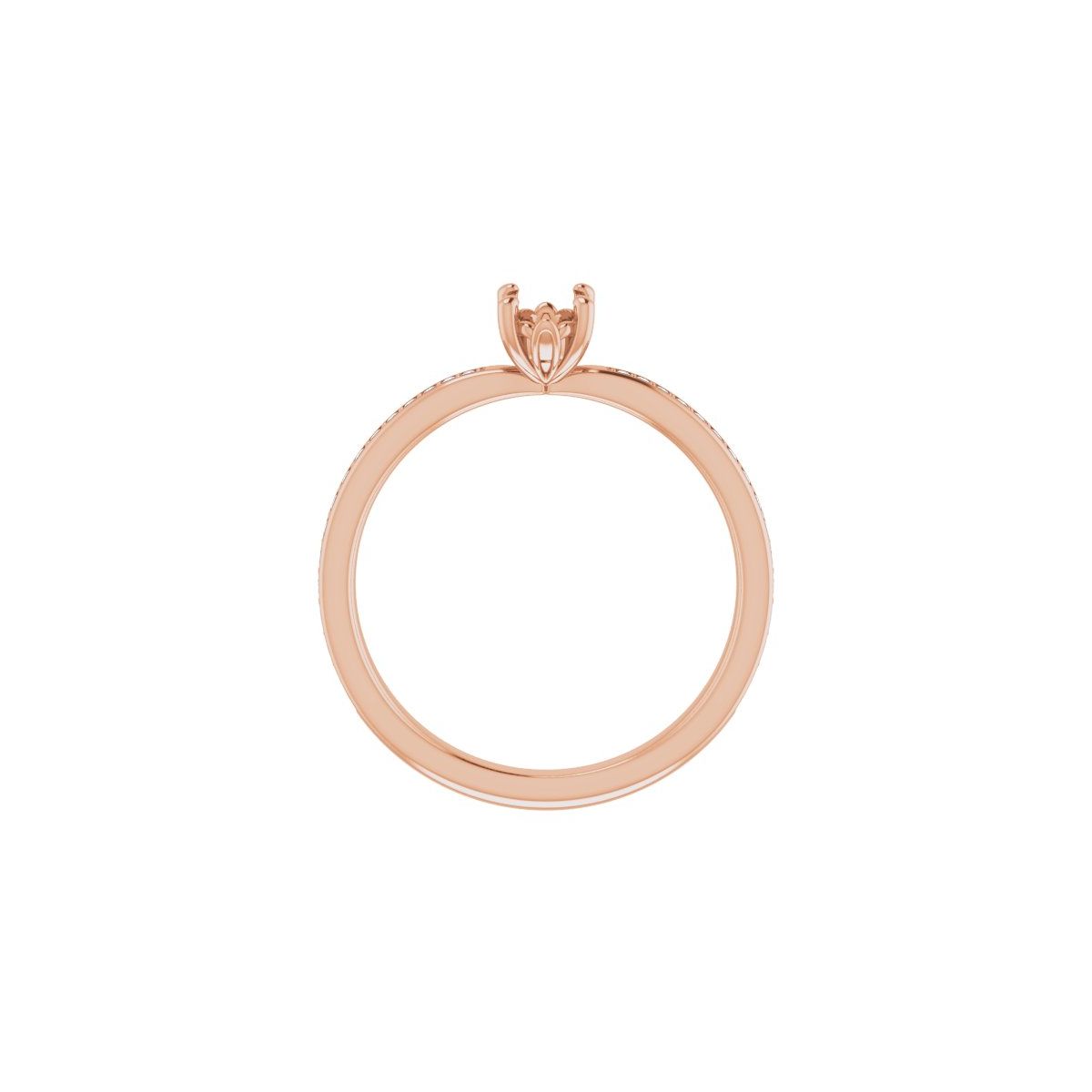 Semi-Set 1/6 CTW Oval Engagement Ring (6 X 4 Mm) - gallery - Series 124170