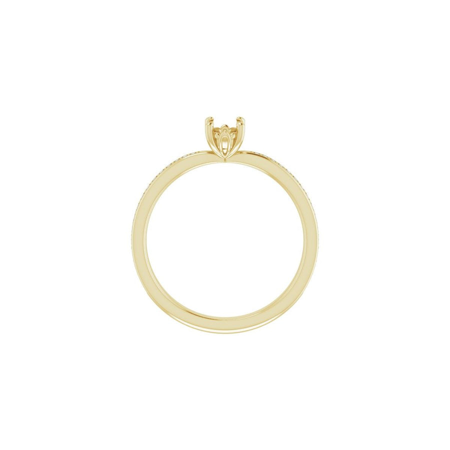 Semi-Set 1/6 CTW Oval Engagement Ring (6 X 4 Mm) - gallery - Series 124170