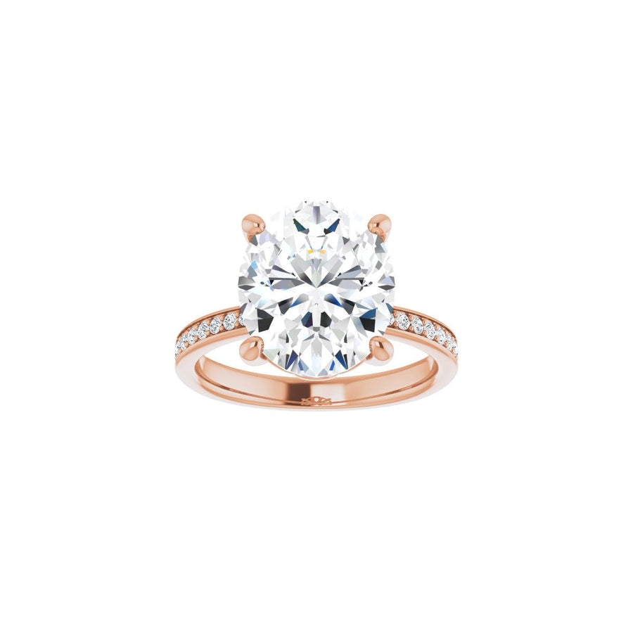 Semi-Set 1/3 CTW Oval Engagement Ring (12 X 10 Mm) - gallery - Series 124170