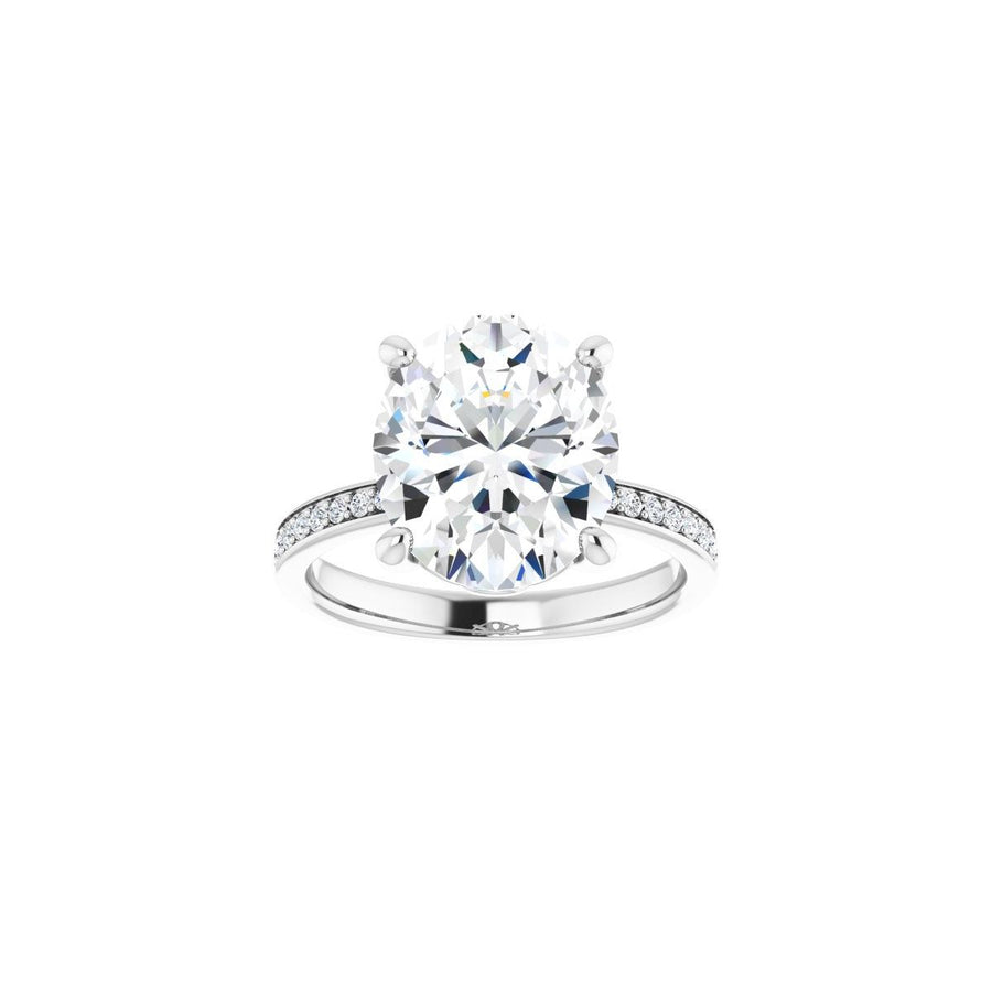 Semi-Set 1/3 CTW Oval Engagement Ring (12 X 10 Mm) - gallery - Series 124170