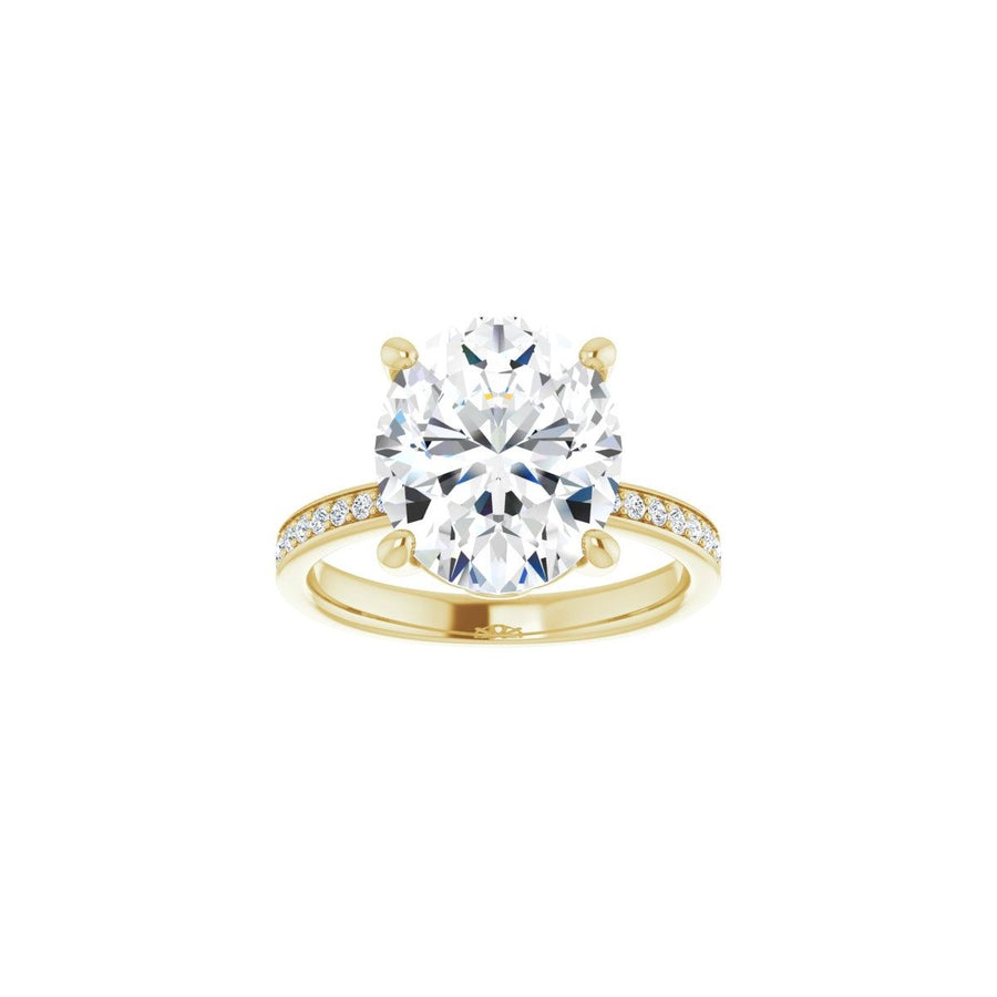 Semi-Set 1/3 CTW Oval Engagement Ring (12 X 10 Mm) - gallery - Series 124170