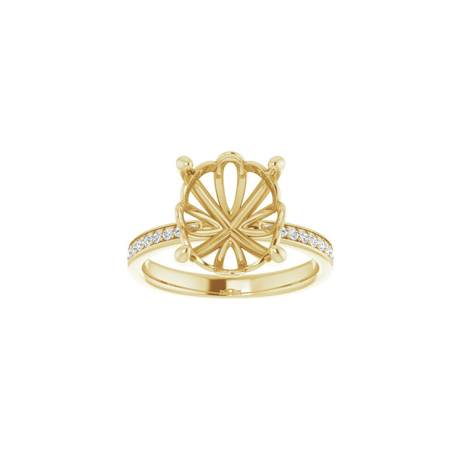 Semi-Set 1/3 CTW Oval Engagement Ring (12 X 10 Mm) - gallery - Series 124170