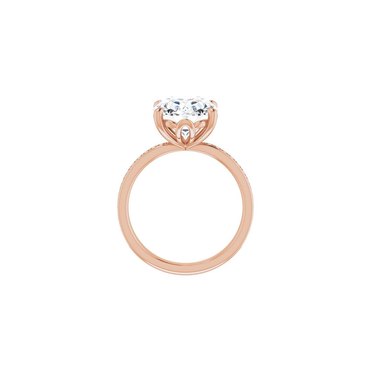 Semi-Set 1/3 CTW Oval Engagement Ring (12 X 10 Mm) - gallery - Series 124170